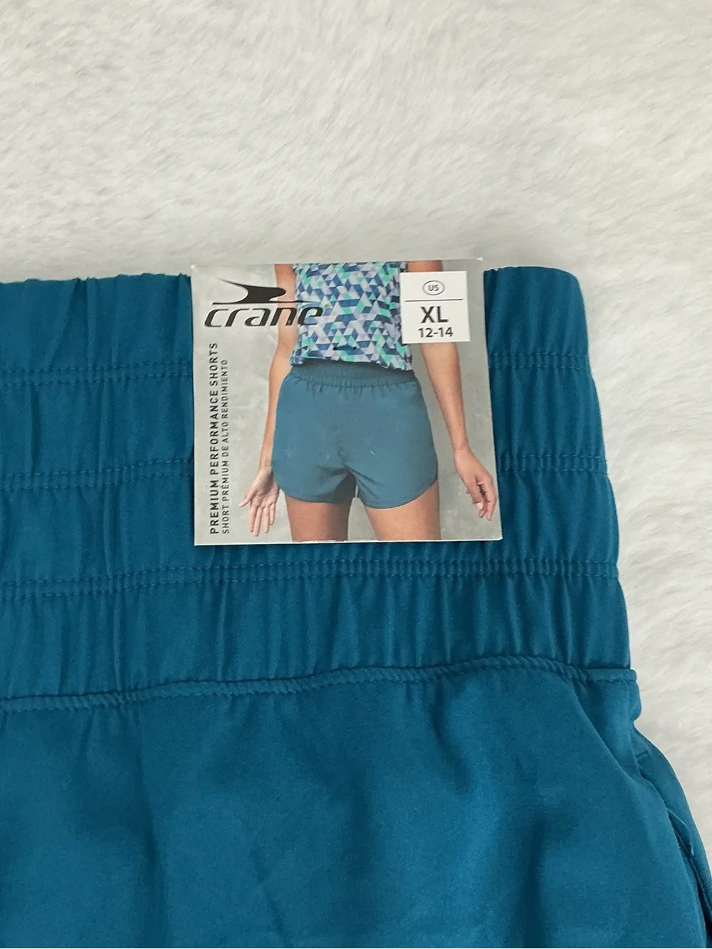 Crane Women’s Teal Elastic Waist Athletic Shorts